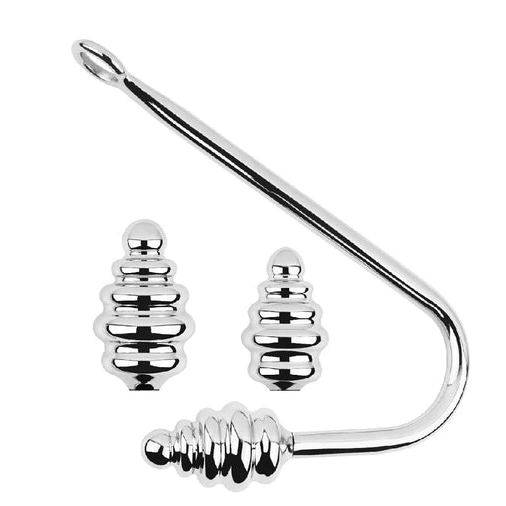 GreatBenefit Screw-in Anal 8826 Set Ribbed Hook 0720